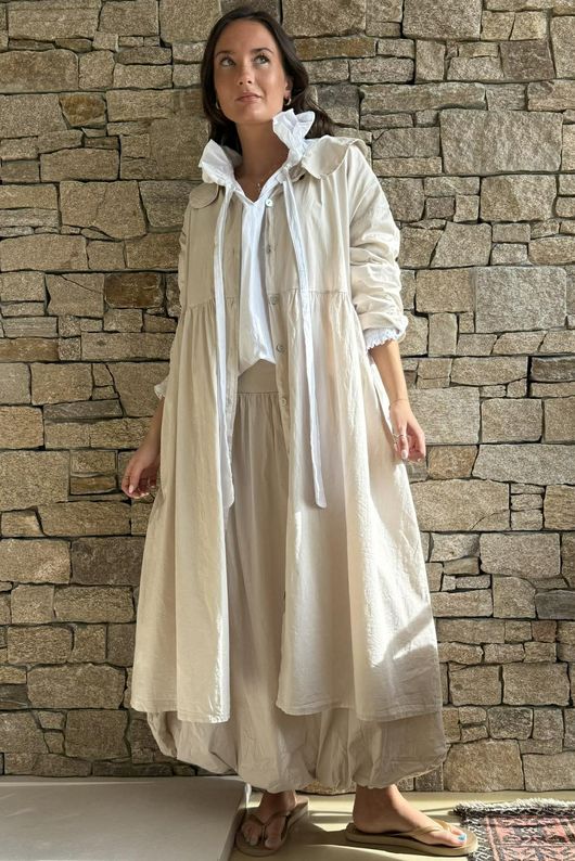 Paloma Peter Pan Frock Coat Calico